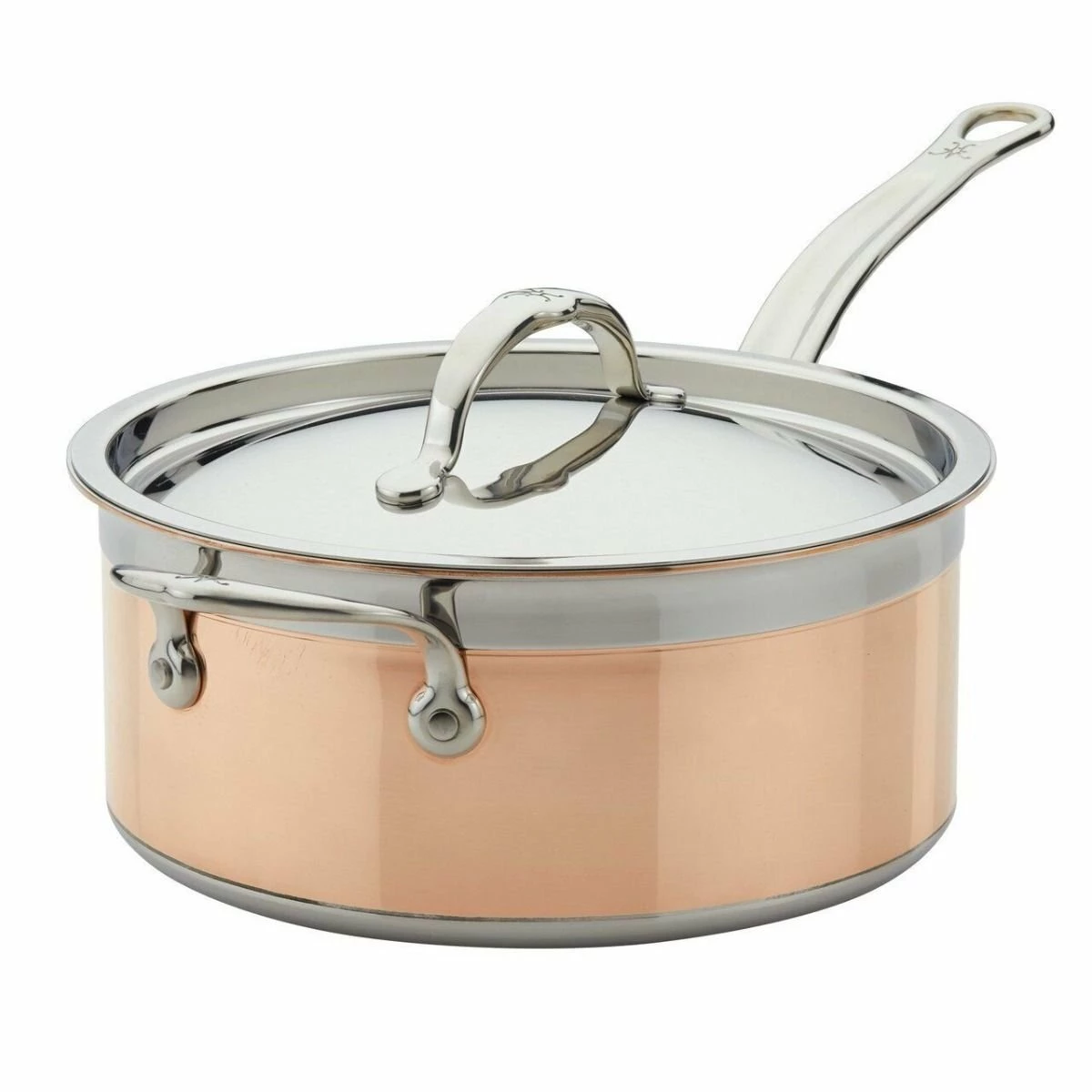 Hestan CopperBond Induction Cookware 4 Qt Covered Saucepan With Helper Handle - Image 3