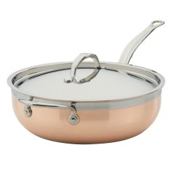 Hestan CopperBond Induction Cookware 5 Qt Covered Essential Pan With Helper Handle 6 Hestan CopperBond Induction Cookware 5 Qt Covered Essential Pan With Helper Handle -STAUB Shop 31601 hcb hestan copperbond 5 qt essential pan with helper handle
