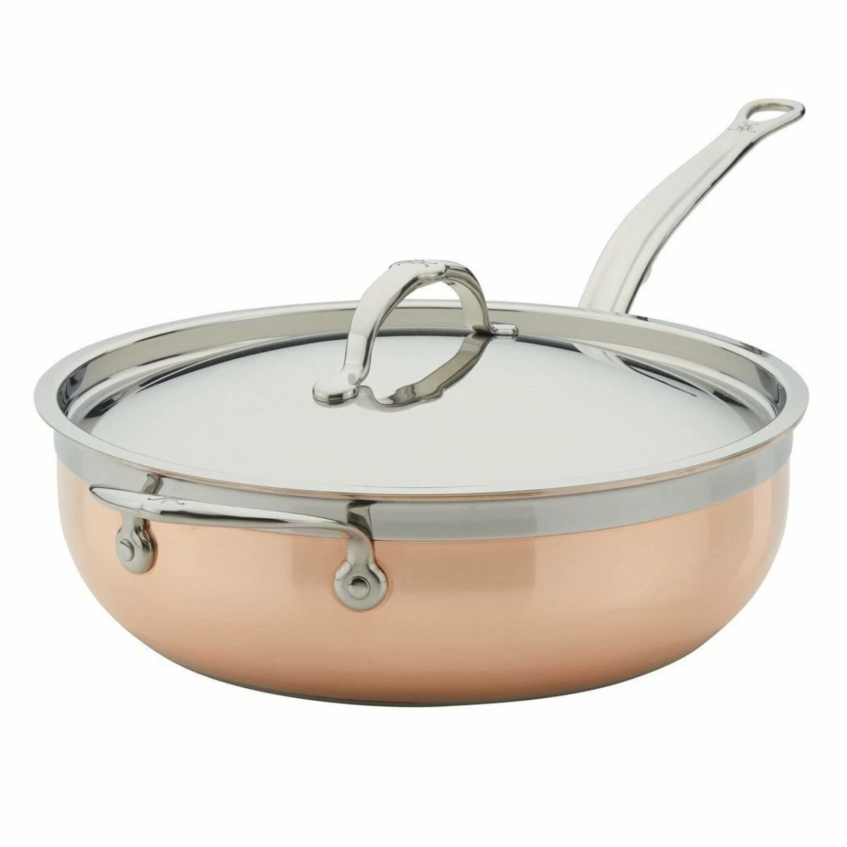 Hestan CopperBond Induction Cookware 5 Qt Covered Essential Pan With Helper Handle - Image 5