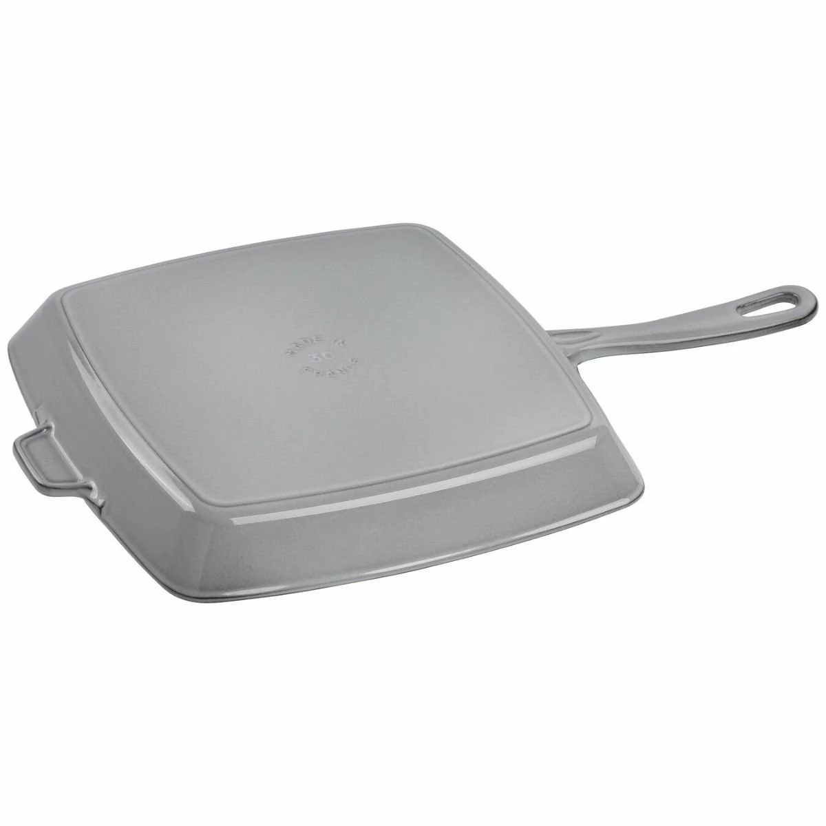 Staub 11.75" Square Cast Iron Grill Pan | Graphite Grey - Image 4