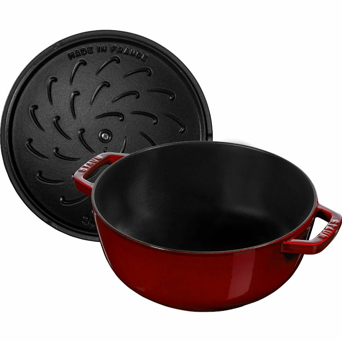 Staub 3.75 Qt Essential French Oven With Lilly Lid | Grenadine - Image 4