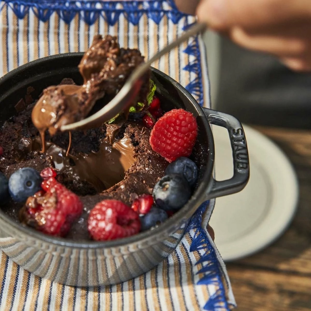 Staub 0.5 Qt. Round Cocotte/Dutch Oven | Graphite Grey - Image 2