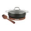 All-Clad HA1 Hard Anodized Nonstick 6 Qt. Dutch Oven With Acacia Wood Trivet & Spoon -STAUB Shop 41uvcm27vvl. ac sl1000