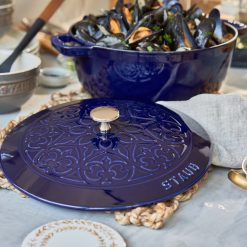 Staub 3.75 Qt Essential French Oven With Lilly Lid | Dark Blue 9 Staub 3.75 Qt Essential French Oven With Lilly Lid | Dark Blue -STAUB Shop 424422961