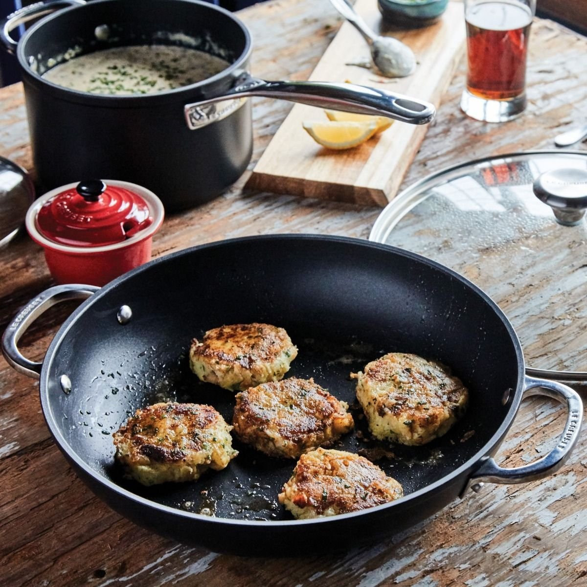 Le Creuset 4 Qt. Saucepan with Glass Lid | Toughened Nonstick Pro Le Creuset 4 Qt. Saucepan With Glass Lid | Toughened Nonstick Pro -STAUB Shop 4qt