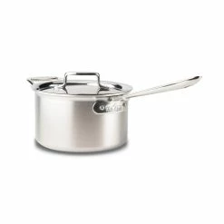 All-Clad D5 Brushed Stainless Steel Saucepan & Lid | 4 Qt.