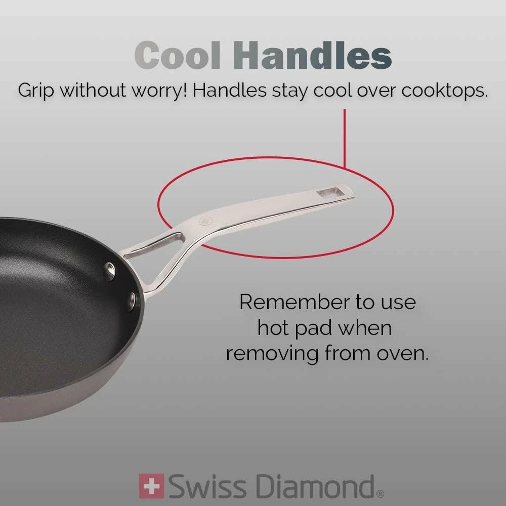Swiss Diamond | Hard Anodized Induction 8" Nonstick Frypan - Image 2