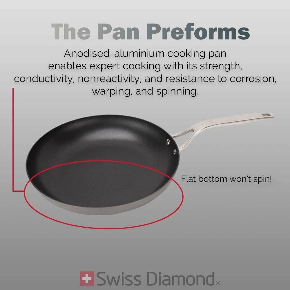 Swiss Diamond | Hard Anodized Induction 9" Nonstick Frypan - Image 3