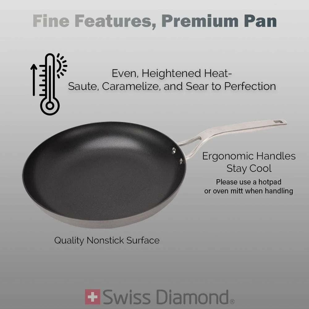 Swiss Diamond | Hard Anodized Induction 9" Nonstick Frypan - Image 4