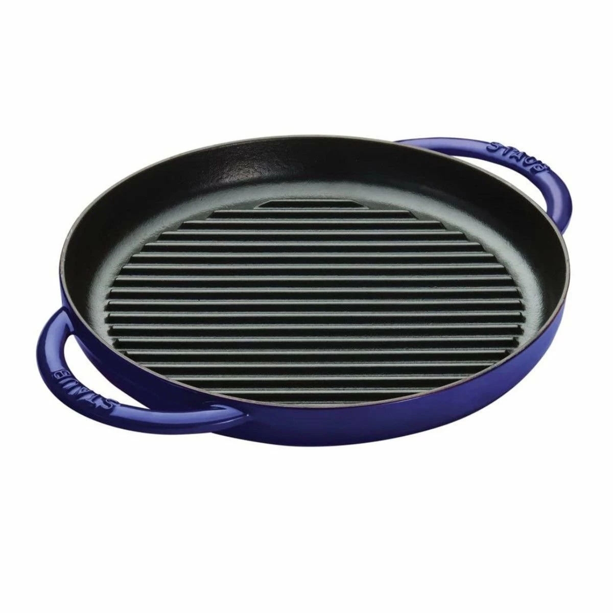 Staub 10" Cast Iron Pure Grill Pan | Dark Blue