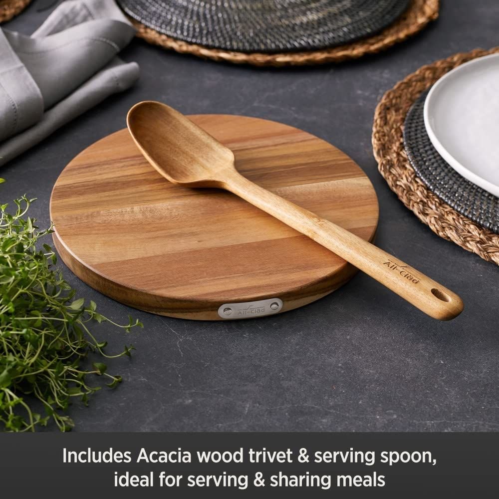 All-Clad HA1 Hard Anodized Nonstick 6 Qt. Dutch Oven with Acacia Wood Trivet & Spoon All-Clad HA1 Hard Anodized Nonstick 6 Qt. Dutch Oven With Acacia Wood Trivet & Spoon -STAUB Shop 61tp2kwhddl. ac sl1000