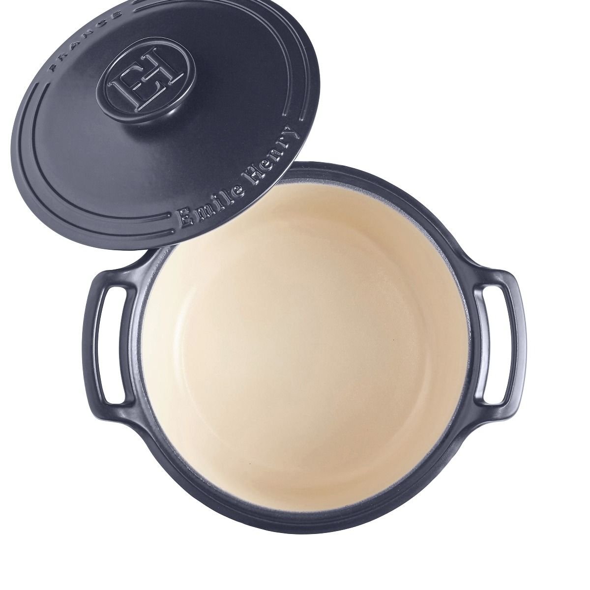 Emile Henry 4-Quart Sublime Stewpot | Indigo Emile Henry 4-Quart Sublime Stewpot | Indigo -STAUB Shop 664740 sublime dutch oven top open