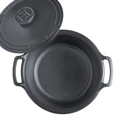 Emile Henry 6-Quart Sublime Stewpot | Graphite 4 Emile Henry 6-Quart Sublime Stewpot | Graphite -STAUB Shop 734760 sublime dutch oven top open