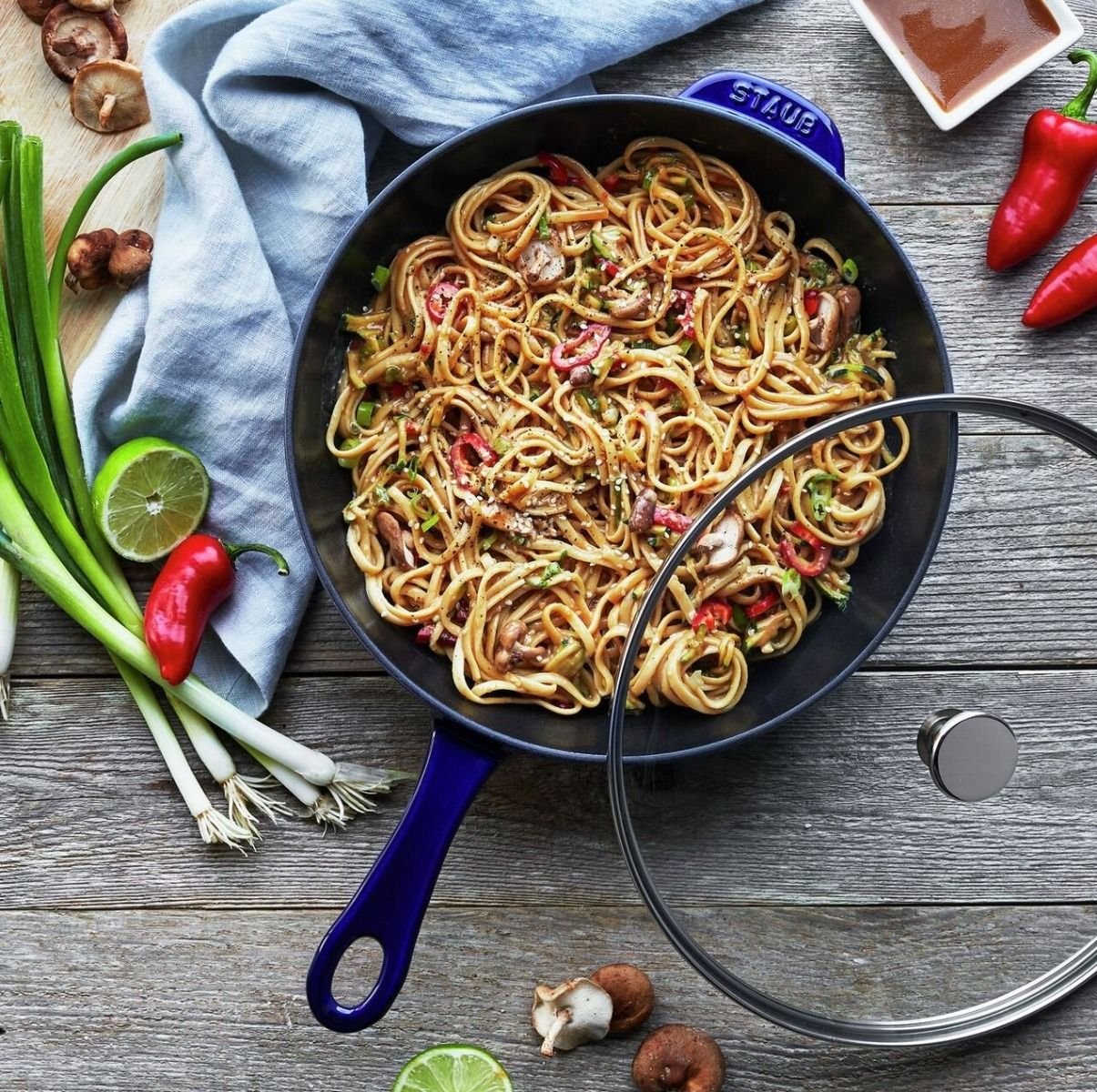 Staub 2.9 Qt Cast Iron Daily Pan | Dark Blue Staub 2.9 Qt Cast Iron Daily Pan | Dark Blue -STAUB Shop 750056187