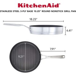 KitchenAid Non-Electrics KitchenAid 10.25" Stainless Steel 3-Ply Round Grill Pan | Nonstick 7 KitchenAid Non-Electrics KitchenAid 10.25" Stainless Steel 3-Ply Round Grill Pan | Nonstick -STAUB Shop 81m0kh9yjrl. ac sl1500