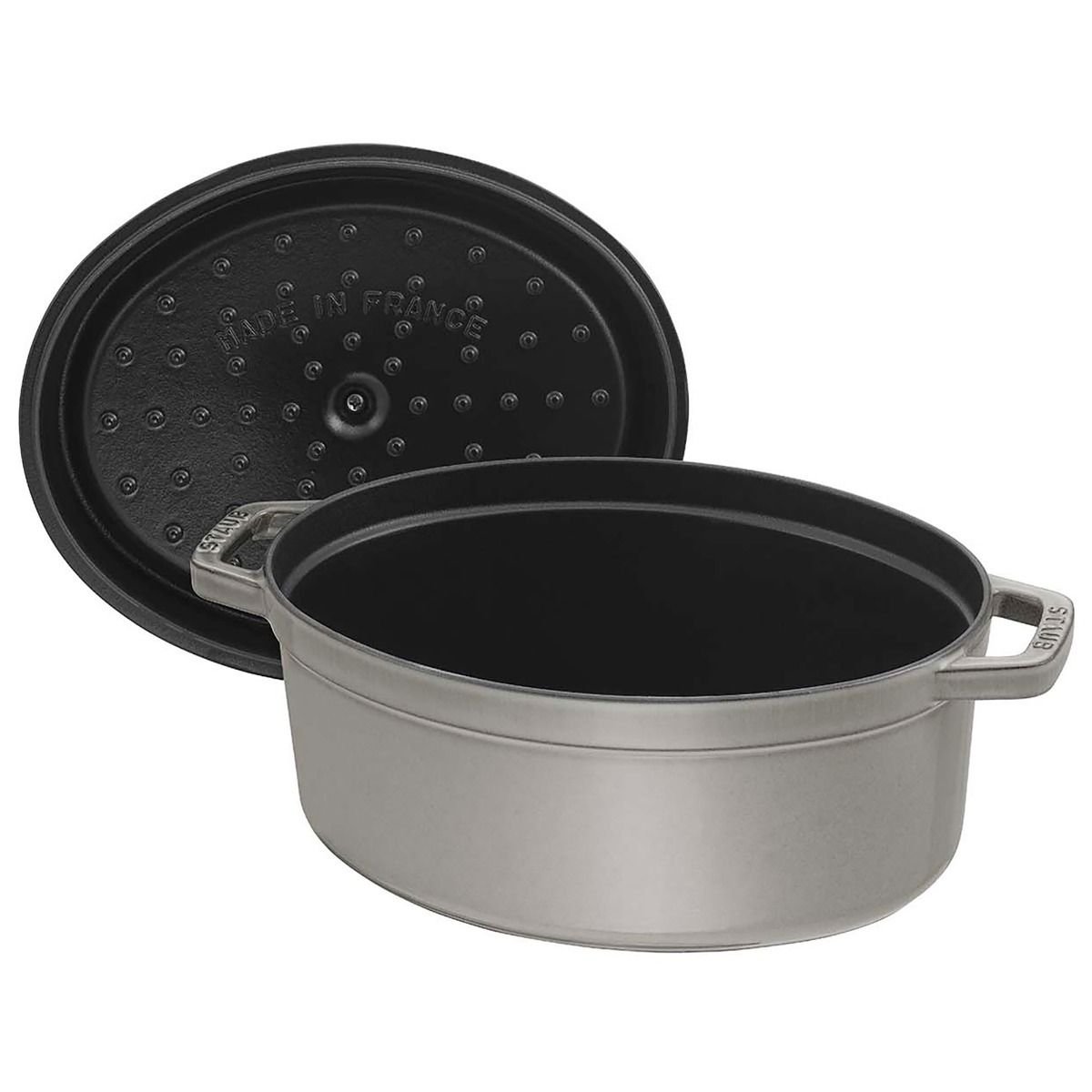 Staub 7 Qt. Oval Cocotte/Dutch Oven | Graphite Grey Staub 7 Qt. Oval Cocotte/Dutch Oven | Graphite Grey -STAUB Shop 872078003524 2