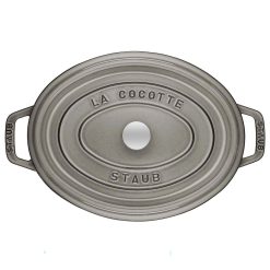 Staub 7 Qt. Oval Cocotte/Dutch Oven | Graphite Grey 4 Staub 7 Qt. Oval Cocotte/Dutch Oven | Graphite Grey -STAUB Shop 872078003524 3
