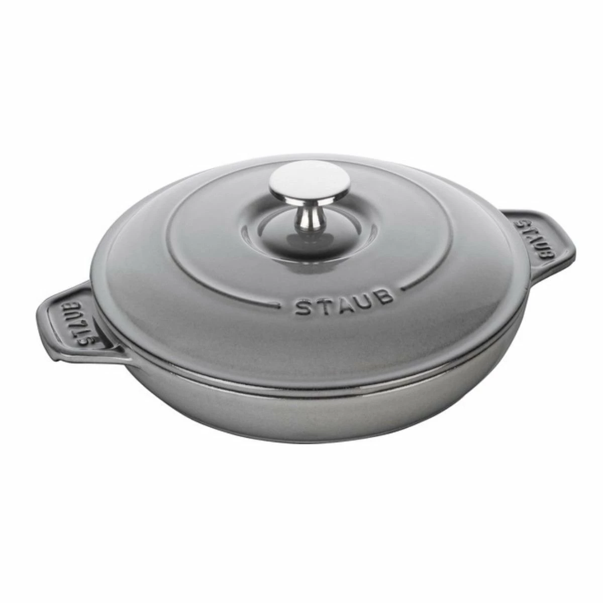 Staub 24 Oz Round Covered Braiser | Graphite Grey
