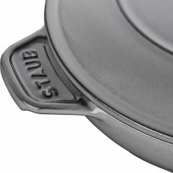 Staub 24 Oz Round Covered Braiser | Graphite Grey -STAUB Shop 872078003746 3