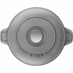 Staub 24 Oz Round Covered Braiser | Graphite Grey -STAUB Shop 872078003746 4