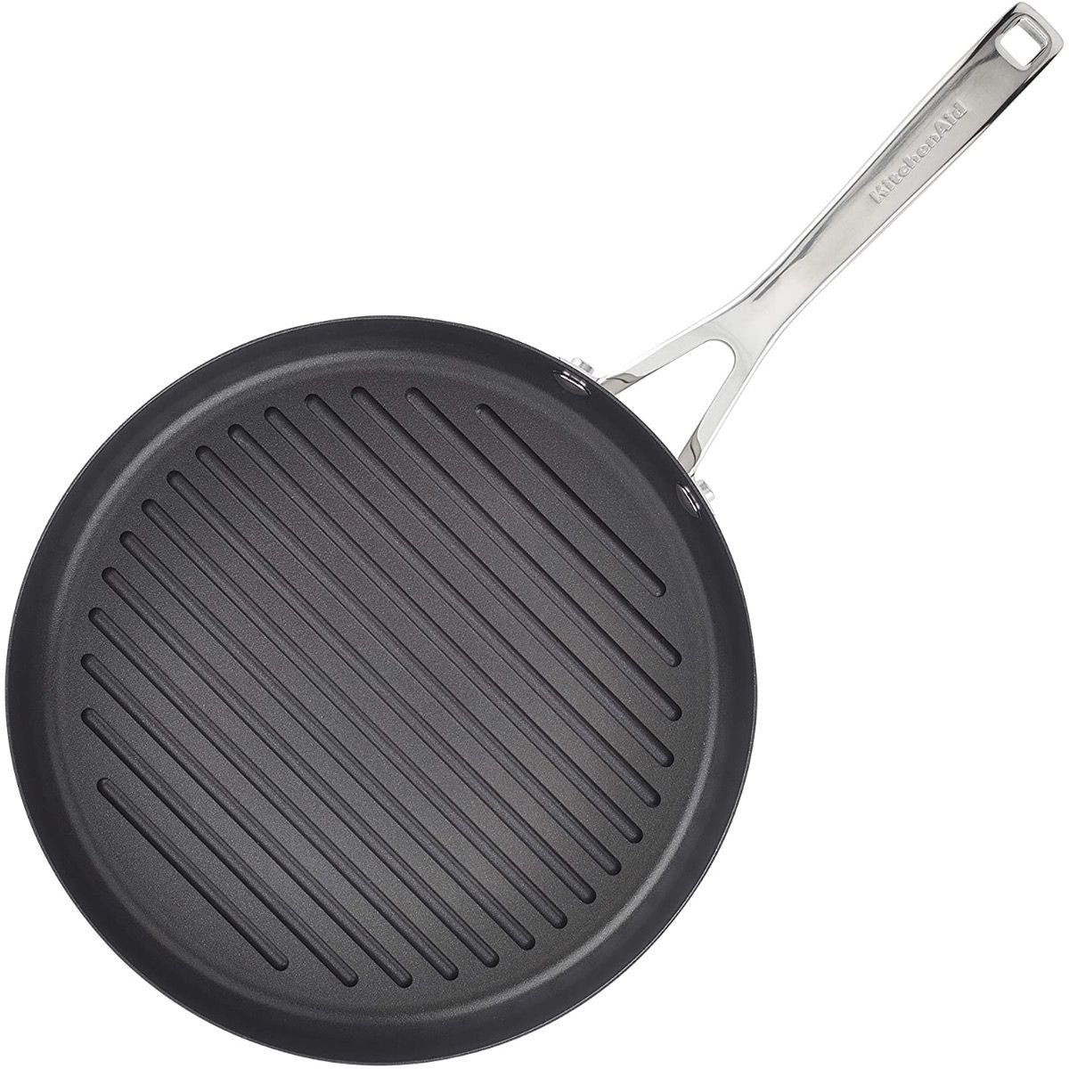 KitchenAid 10.25" Stainless Steel 3-Ply Round Grill Pan | Nonstick KitchenAid Non-Electrics KitchenAid 10.25" Stainless Steel 3-Ply Round Grill Pan | Nonstick -STAUB Shop