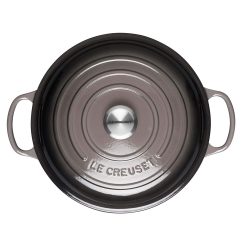 Le Creuset 2.25 Qt. Signature Enameled Cast Iron Braiser With Stainless Steel Knob | Oyster Grey 4 Le Creuset 2.25 Qt. Signature Enameled Cast Iron Braiser With Stainless Steel Knob | Oyster Grey -STAUB Shop actual top oyster