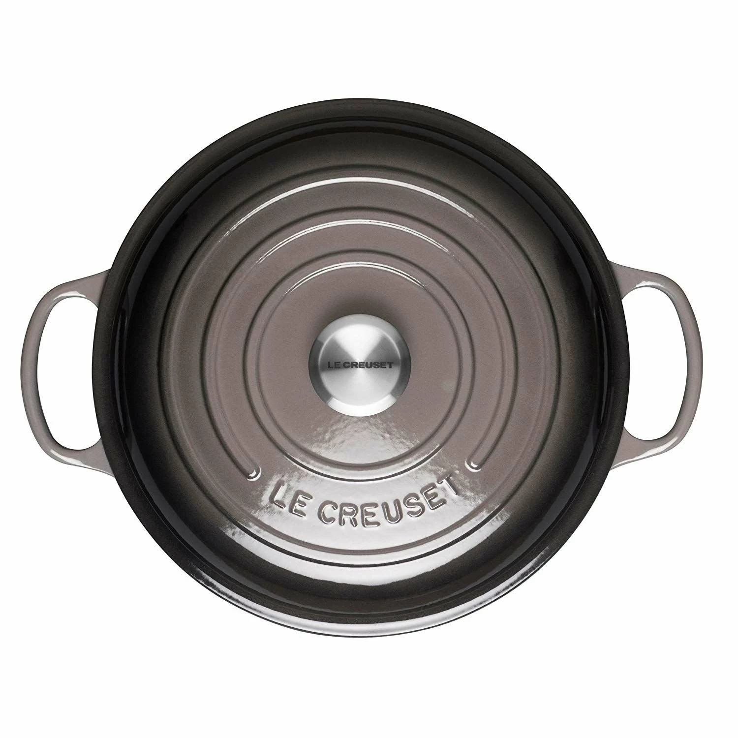 Le Creuset 2.25 Qt. Signature Enameled Cast Iron Braiser With Stainless Steel Knob | Oyster Grey - Image 3