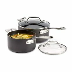 All-Clad Essentials Nonstick Hard Anodized Sauce Pan Set | 2-Piece