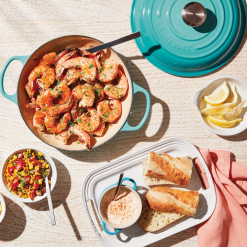 Le Creuset 2.25 Qt. Signature Enameled Cast Iron Braiser With Stainless Steel Knob | Caribbean Blue 7 Le Creuset 2.25 Qt. Signature Enameled Cast Iron Braiser With Stainless Steel Knob | Caribbean Blue -STAUB Shop bluebraise