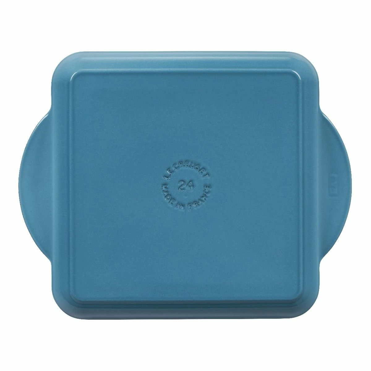 Le Creuset 9.5" Square Signature Enameled Cast Iron Griddle Pan | Caribbean Blue - Image 4