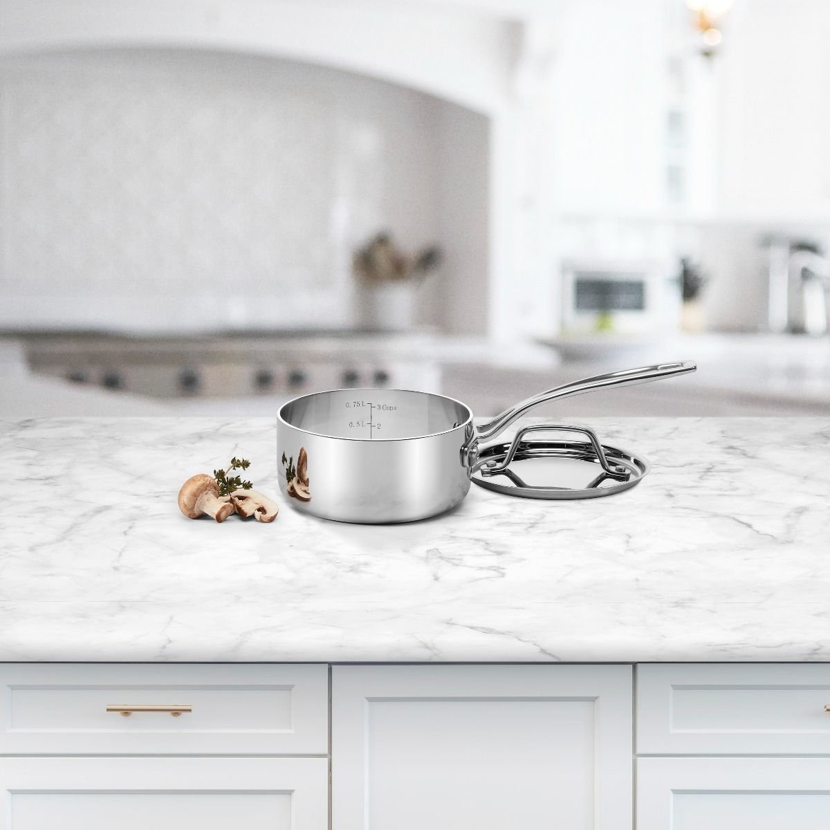 Cuisinart Custom-Clad 5-Ply Stainless Steel Saucepan with Lid | 1 Qt. Cuisinart Custom-Clad 5-Ply Stainless Steel Saucepan With Lid | 1 Qt. -STAUB Shop cc519 14 lifestyle