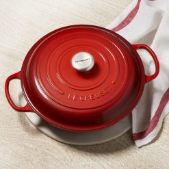Le Creuset 3.5 Qt. Signature Enameled Cast Iron Braiser With Stainless Steel Knob | Cerise/Cherry Red 17 Le Creuset 3.5 Qt. Signature Enameled Cast Iron Braiser With Stainless Steel Knob | Cerise/Cherry Red -STAUB Shop cer3