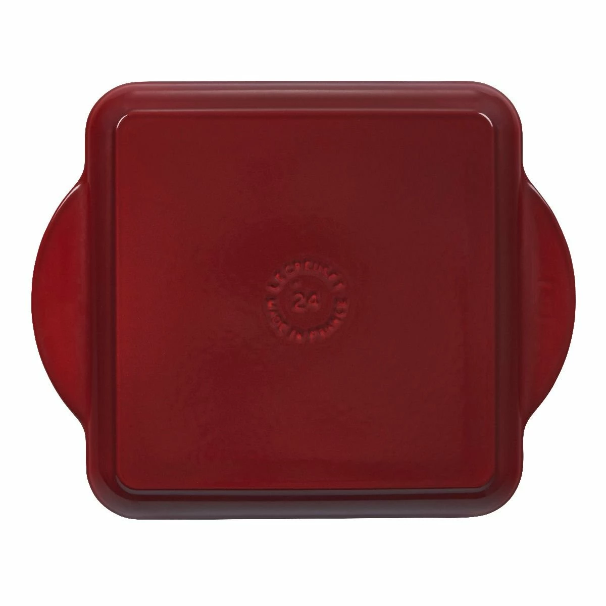 Le Creuset 9.5" Square Signature Enameled Cast Iron Grill Pan | Cerise/Cherry Red - Image 2