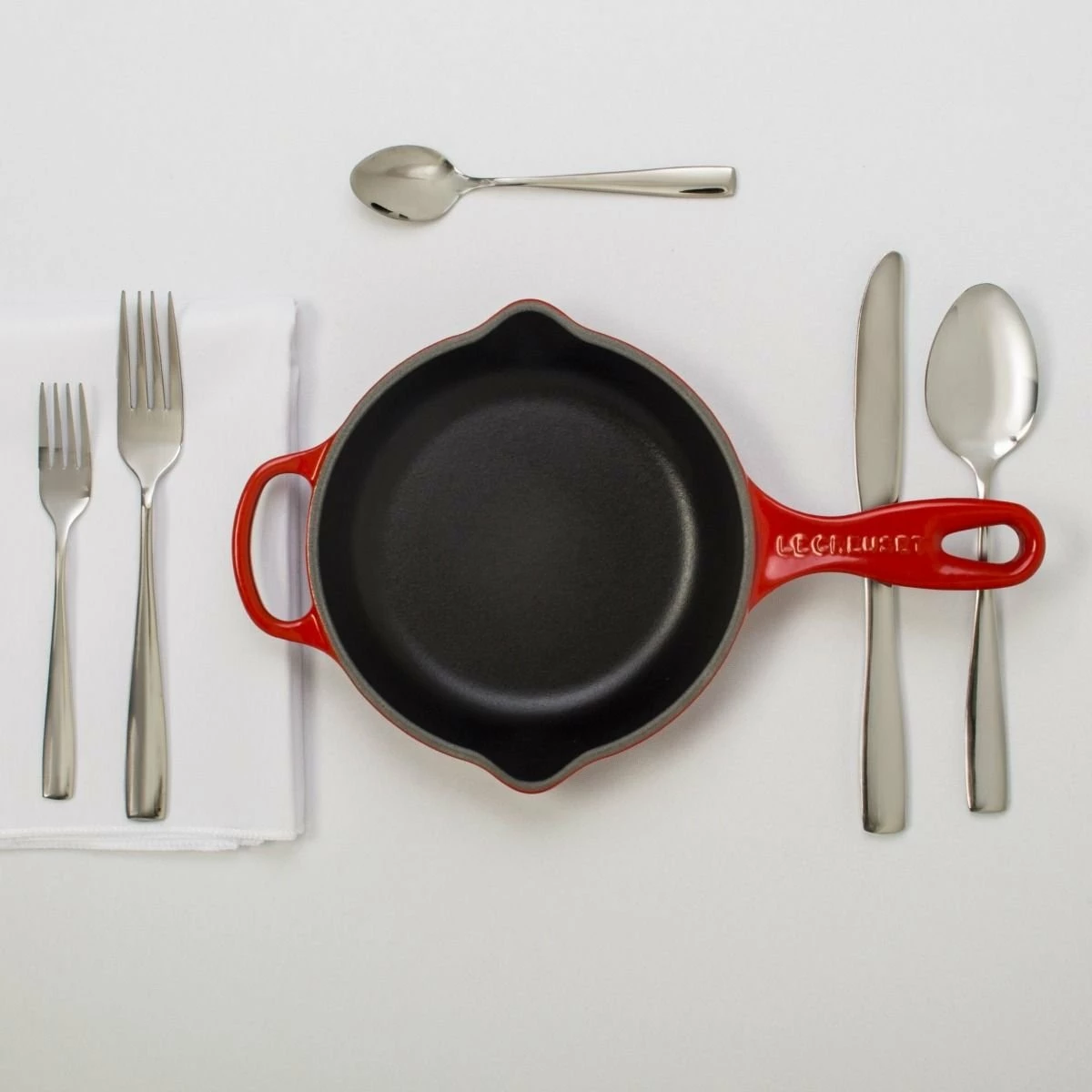 Le Creuset 6" Signature Enameled Cast Iron Skillet | Cerise/Cherry Red - Image 2