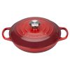 Le Creuset 2.25 Qt. Signature Enameled Cast Iron Braiser With Stainless Steel Knob | Cerise/Cherry Red -STAUB Shop cermain1