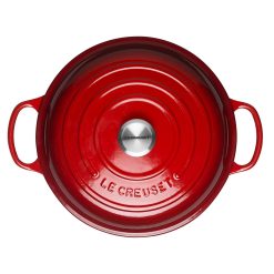 Le Creuset 2.25 Qt. Signature Enameled Cast Iron Braiser With Stainless Steel Knob | Cerise/Cherry Red -STAUB Shop cersmain3