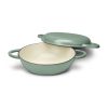 Cuisinart Chef's Classic Enameled Cast Iron 2-in-1 Multipurpose Set | Sage Green 2 Cuisinart Chef's Classic Enameled Cast Iron 2-in-1 Multipurpose Set | Sage Green -STAUB Shop ci5528 2sg