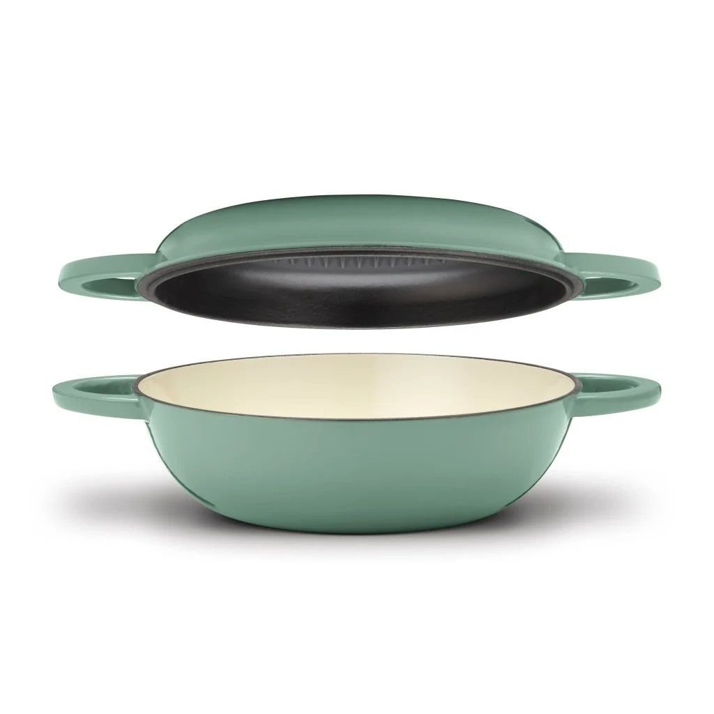 Cuisinart Chef's Classic Enameled Cast Iron 2-in-1 Multipurpose Set | Sage Green 4 Cuisinart Chef's Classic Enameled Cast Iron 2-in-1 Multipurpose Set | Sage Green - Image 2