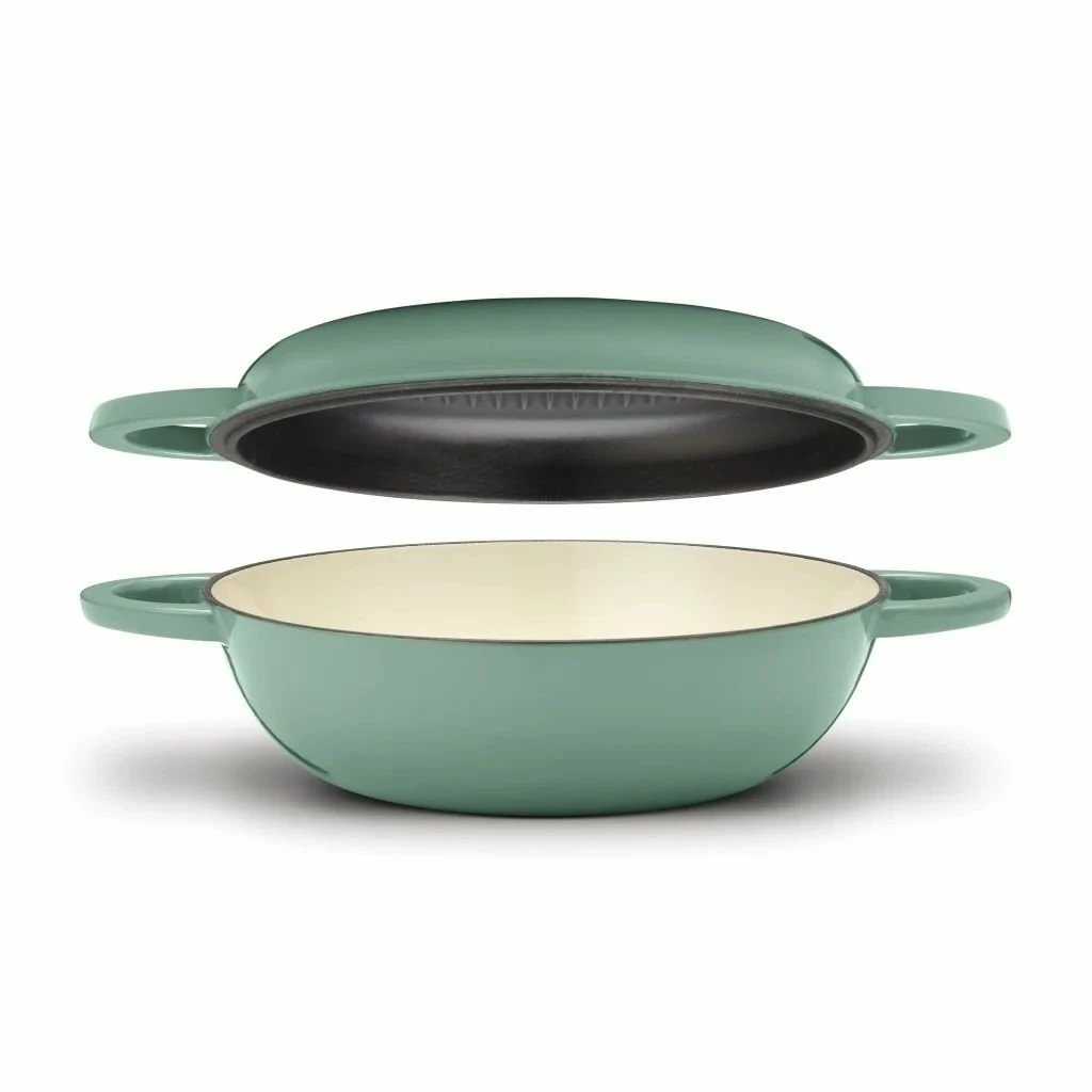 Cuisinart Chef's Classic Enameled Cast Iron 2-in-1 Multipurpose Set | Sage Green - Image 2