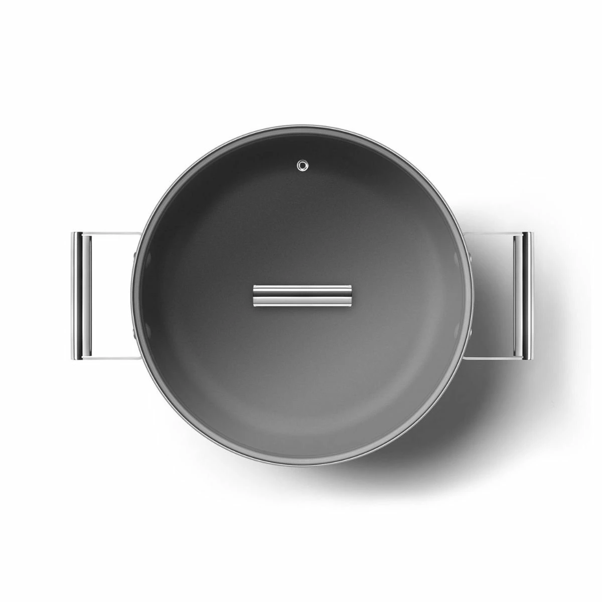 SMEG 4 Qt. Nonstick Deep Pan With Lid | Cream - Image 2