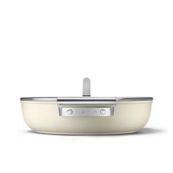 SMEG 4 Qt. Nonstick Deep Pan With Lid | Cream -STAUB Shop ckfd2811crm 5