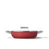 SMEG 4 Qt. Nonstick Deep Pan With Lid | Red 1 SMEG 4 Qt. Nonstick Deep Pan With Lid | Red -STAUB Shop ckfd2811rdm