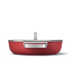 SMEG 4 Qt. Nonstick Deep Pan With Lid | Red -STAUB Shop ckfd2811rdm 5
