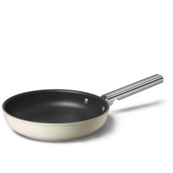 SMEG 9.5" Nonstick Fry Pan | Cream -STAUB Shop ckff2401crm 1