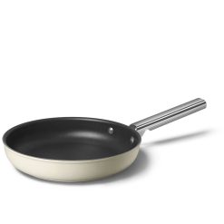 SMEG 10" Nonstick Fry Pan | Cream -STAUB Shop ckff2601crm 1