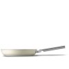SMEG 11" Nonstick Fry Pan | Cream -STAUB Shop ckff2801crm