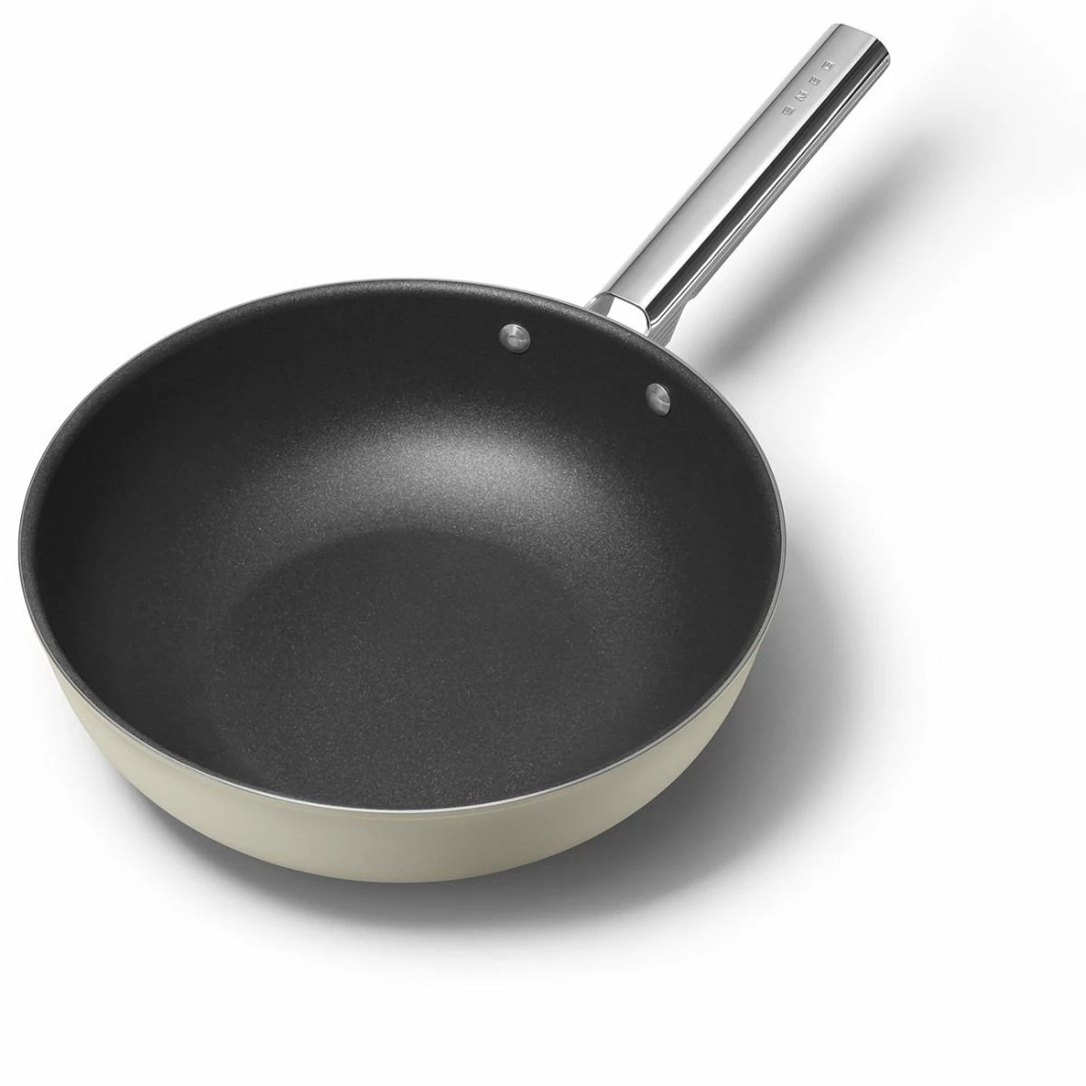 SMEG 12" Nonstick Wok | Cream - Image 2