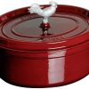 Staub 5.75 Qt. Oval Coq Au Vin Cocotte/Dutch Oven | Grenadine 2 Staub 5.75 Qt. Oval Coq Au Vin Cocotte/Dutch Oven | Grenadine -STAUB Shop coq au vin cocotte 4 25qt grenadine 9 compressed 1