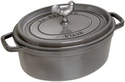 Staub 5.75 Qt. Oval Coq Au Vin Cocotte/Dutch Oven | Graphite Grey