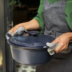 Emile Henry 7.5-Quart Sublime Stewpot | Indigo -STAUB Shop eh 47x0 life sublime cocotte dutchoven carrying 24a2361 v